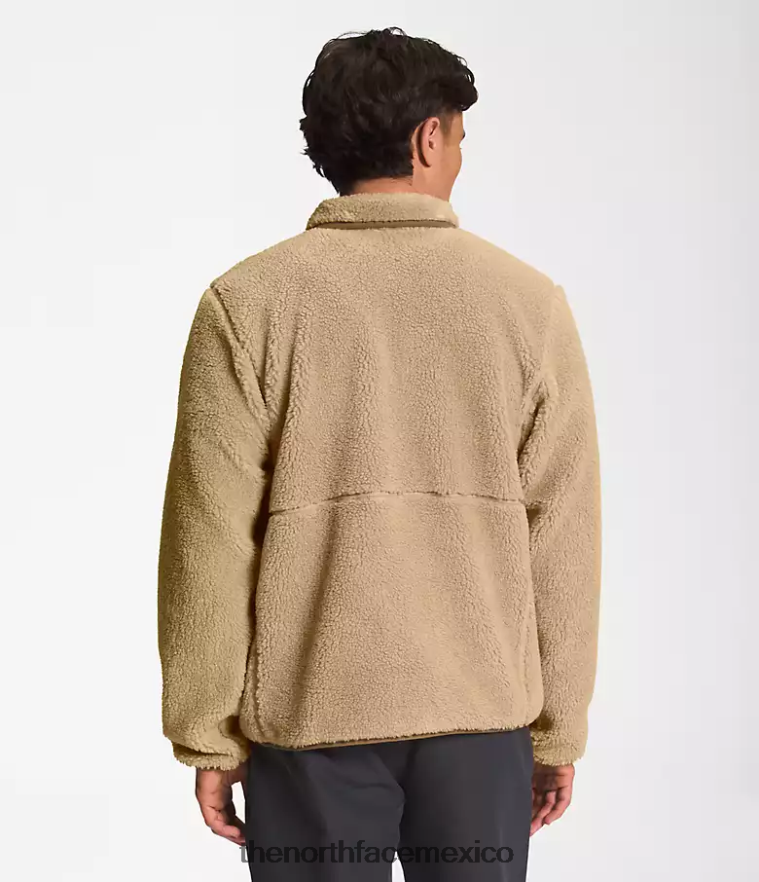 The North Face ropa NFHLJL548 caqui piedra/marrón utilitario hombres chamarra con cierre completo