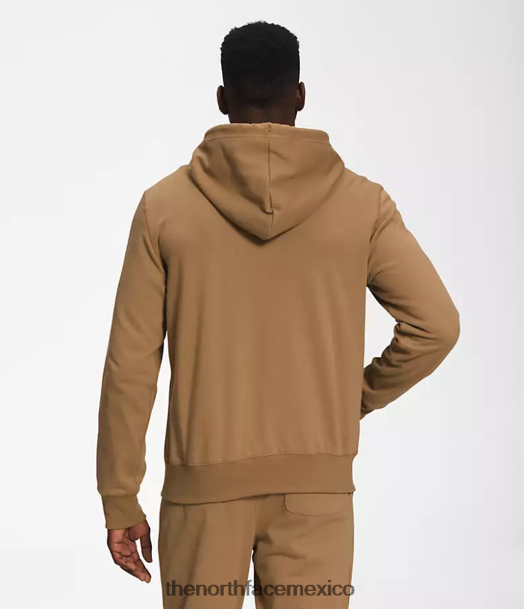 The North Face ropa NFHLJL704 marrón utilitario hombres sudadera con capucha y parche Heritage