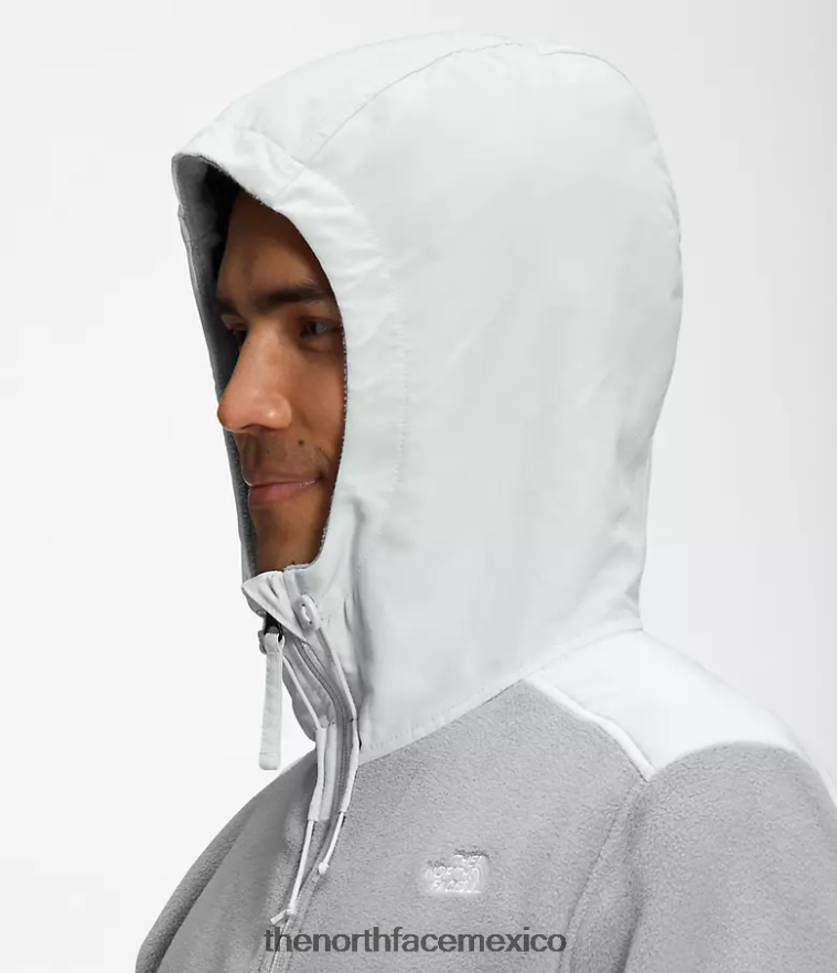 The North Face ropa NFHLJL831 gris fusión/gris estaño hombres chaqueta con capucha alpine polartec 200 con cremallera completa