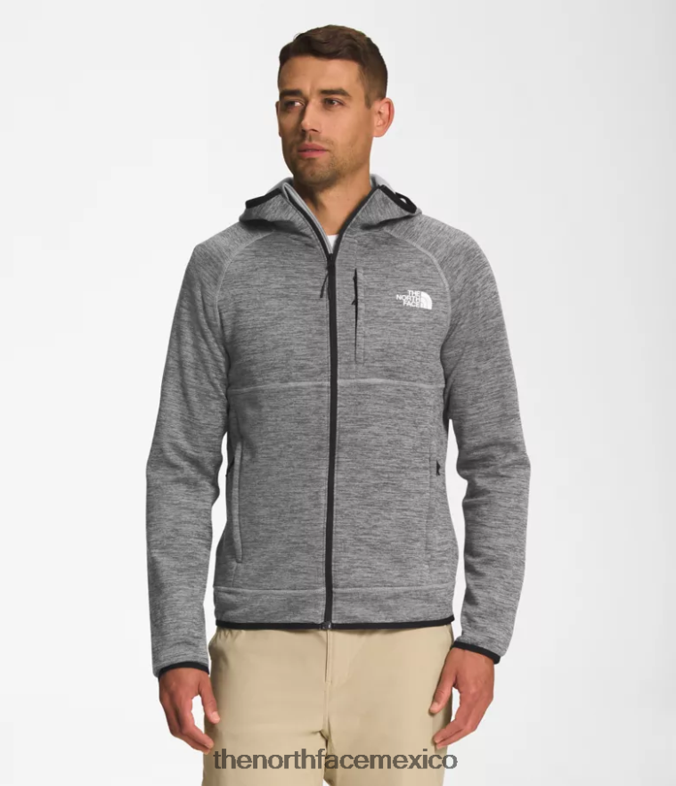 The North Face ropa NFHLJL922 tnf gris medio jaspeado hombres sudadera con capucha de canyonlands