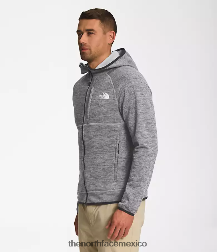 The North Face ropa NFHLJL922 tnf gris medio jaspeado hombres sudadera con capucha de canyonlands