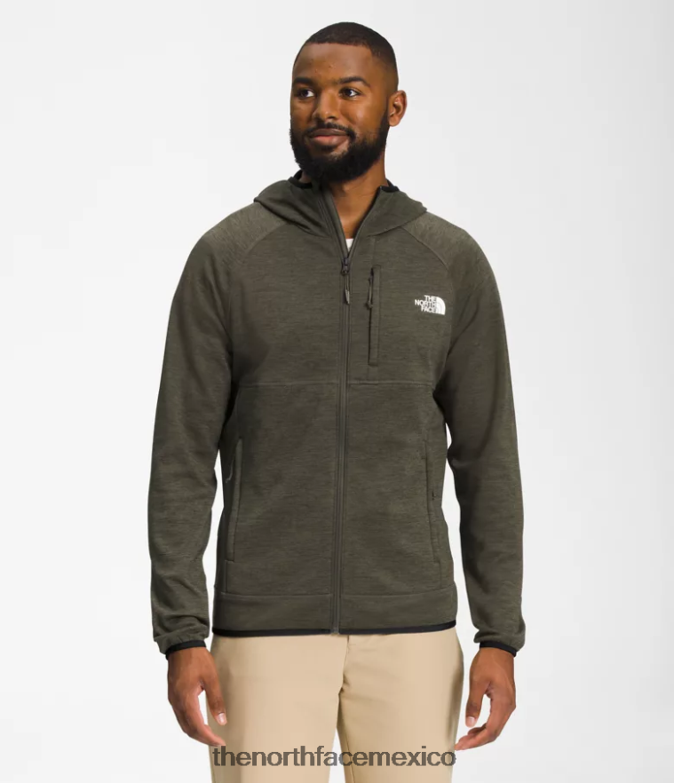 The North Face ropa NFHLJL926 nuevo gris topo verde brezo hombres sudadera con capucha de canyonlands