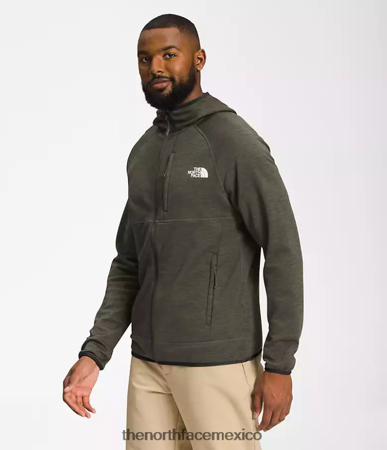 The North Face ropa NFHLJL926 nuevo gris topo verde brezo hombres sudadera con capucha de canyonlands