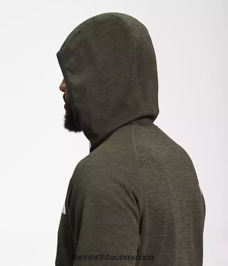 The North Face ropa NFHLJL926 nuevo gris topo verde brezo hombres sudadera con capucha de canyonlands