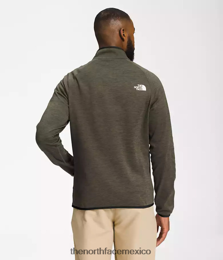 The North Face ropa NFHLJL954 nuevo gris topo verde brezo hombres Canyonlands con cremallera completa