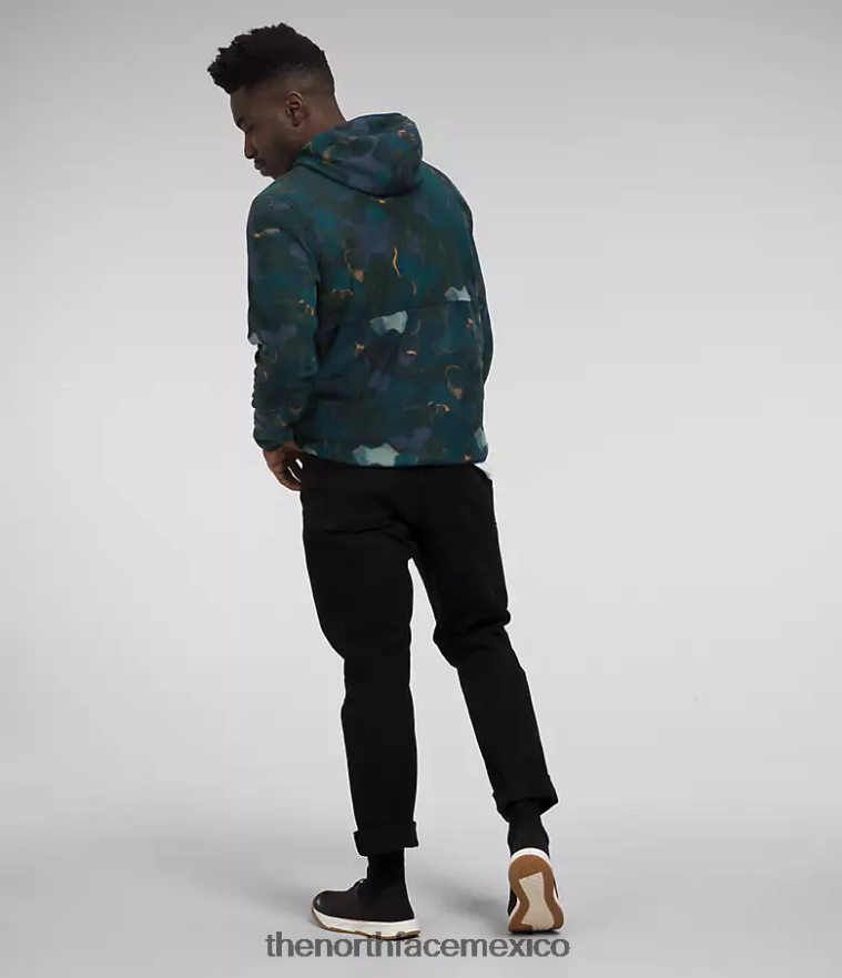 The North Face ropa NFHLJL116 estampado de textura de camuflaje azul marino Summit hombres jersey alpino polartec 100