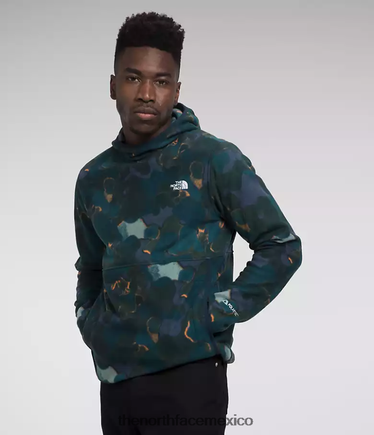 The North Face ropa NFHLJL116 estampado de textura de camuflaje azul marino Summit hombres jersey alpino polartec 100