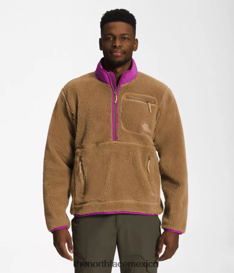 The North Face ropa NFHLJL122 flor de cactus marrón/púrpura utilitario hombres jersey de pelo extremo