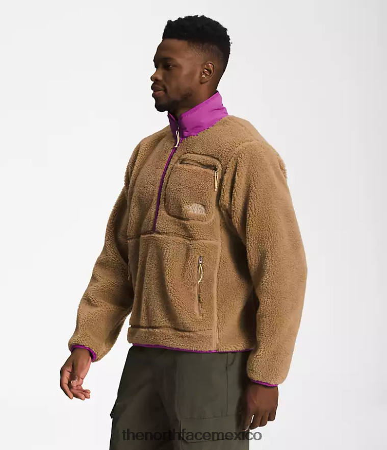 The North Face ropa NFHLJL122 flor de cactus marrón/púrpura utilitario hombres jersey de pelo extremo