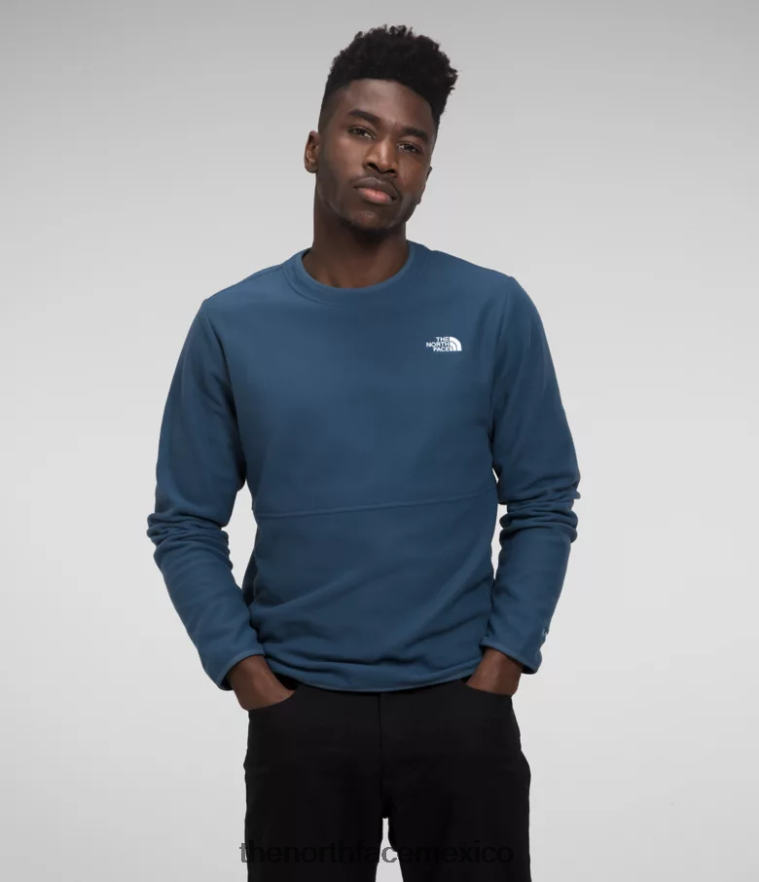 The North Face ropa NFHLJL206 azul sombreado hombres tripulación alpina polartec 100