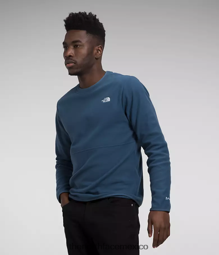 The North Face ropa NFHLJL206 azul sombreado hombres tripulación alpina polartec 100