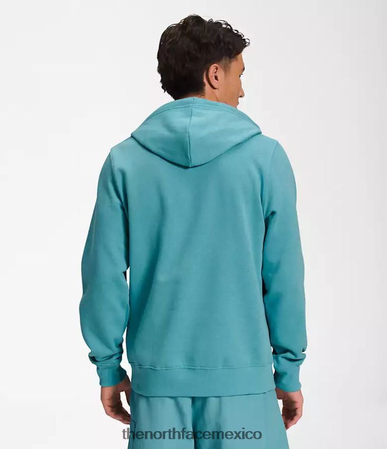 The North Face ropa NFHLJL1122 aguas de arrecife coral azul hombres sudadera con capucha jumbo de media cúpula