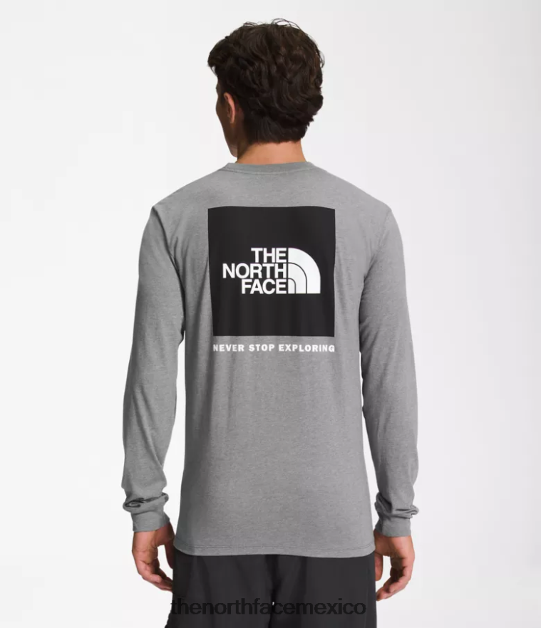 The North Face ropa NFHLJL1209 tnf gris medio jaspeado/tnf negro hombres camiseta de manga larga con caja nse