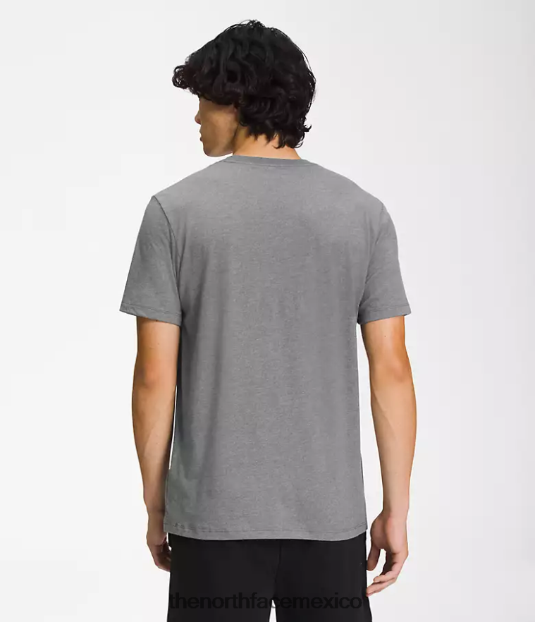 The North Face ropa NFHLJL1300 tnf gris medio jaspeado/tnf blanco hombres camiseta de manga corta con media cúpula
