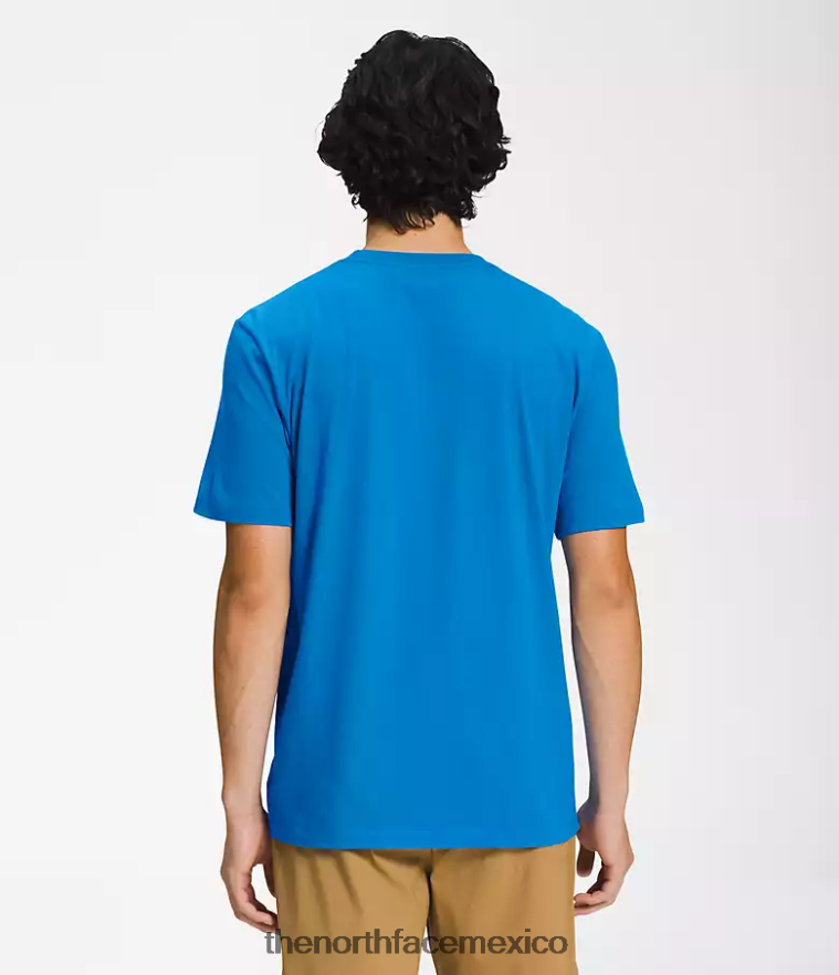 The North Face ropa NFHLJL1302 azul súper sónico hombres camiseta de manga corta con media cúpula