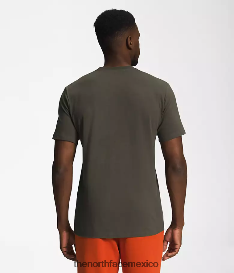 The North Face ropa NFHLJL1303 nuevo verde topo/blanco tnf hombres camiseta de manga corta con media cúpula