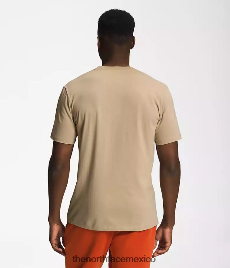 The North Face ropa NFHLJL1306 caqui piedra/tnf blanco hombres camiseta de manga corta con media cúpula