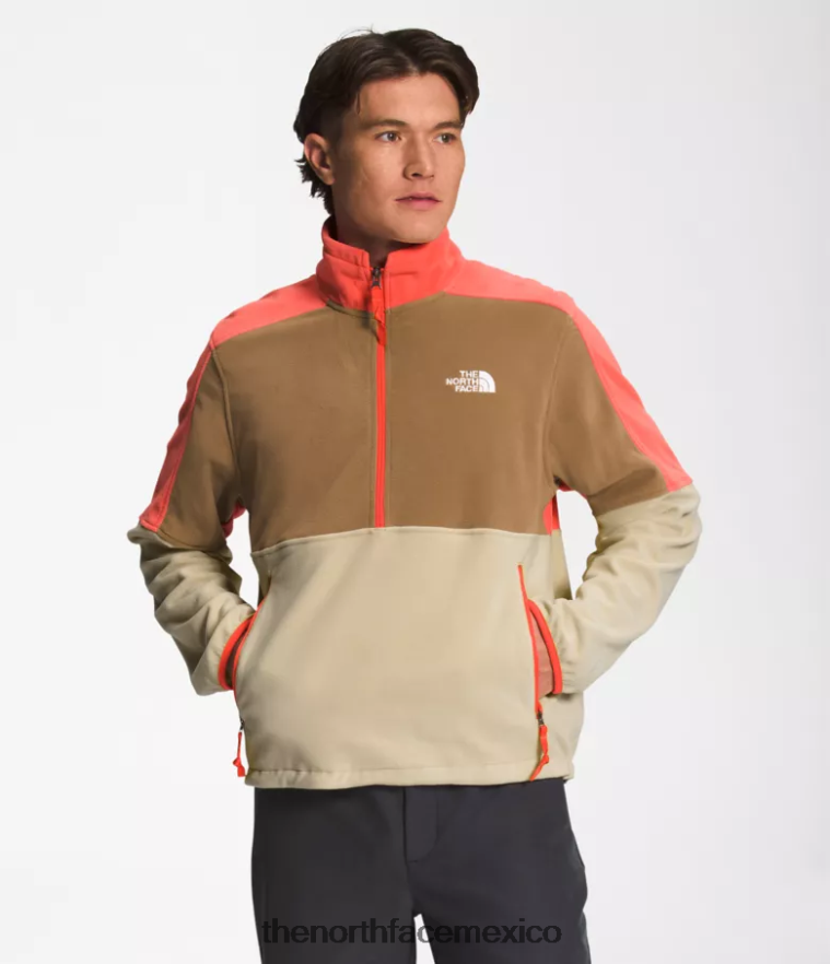 The North Face ropa NFHLJL304 grava/marrón utilitario/naranja retro hombres tnf polartec 100 -zip