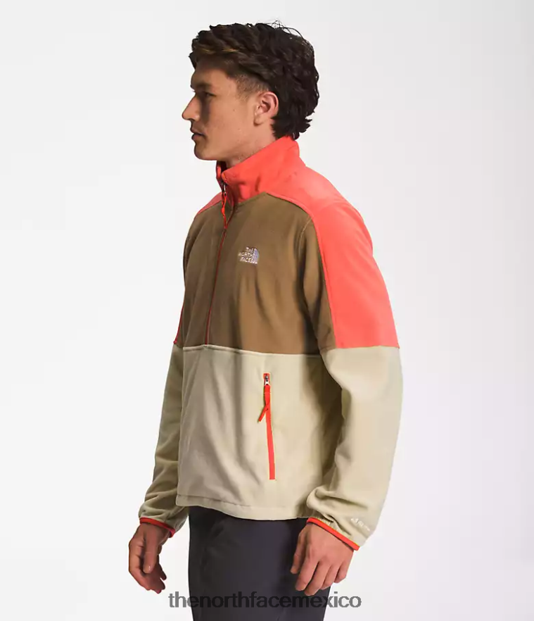 The North Face ropa NFHLJL304 grava/marrón utilitario/naranja retro hombres tnf polartec 100 -zip