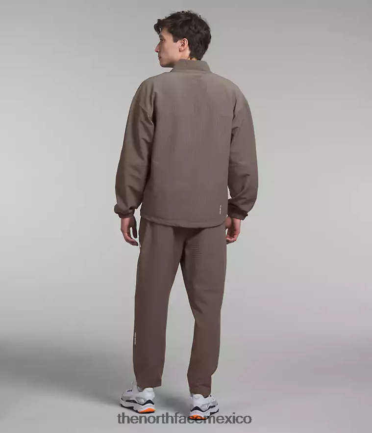 The North Face ropa NFHLJL414 halcón marrón hombres cuadrícula de tekware -zip
