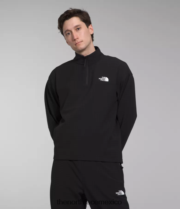 The North Face ropa NFHLJL415 negro hombres cuadrícula de tekware -zip