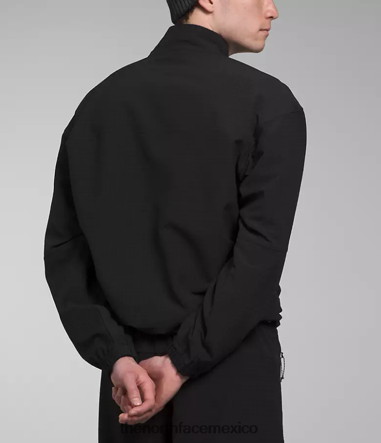 The North Face ropa NFHLJL415 negro hombres cuadrícula de tekware -zip