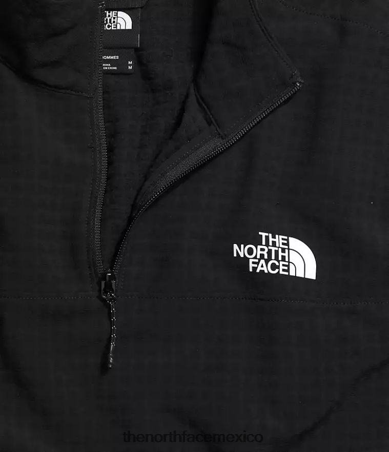The North Face ropa NFHLJL415 negro hombres cuadrícula de tekware -zip