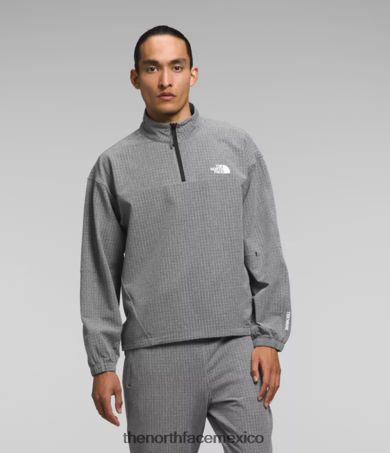 The North Face ropa NFHLJL416 tnf gris medio jaspeado hombres cuadrícula de tekware -zip