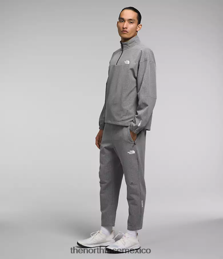 The North Face ropa NFHLJL416 tnf gris medio jaspeado hombres cuadrícula de tekware -zip