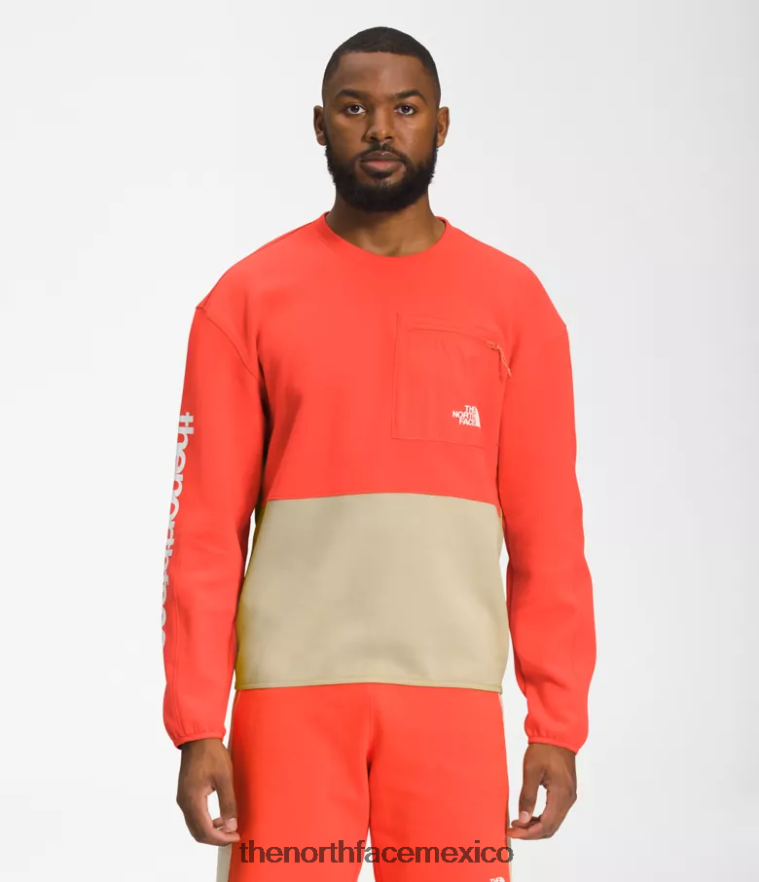 The North Face ropa NFHLJL603 grava/naranja retro hombres equipo técnico tnf