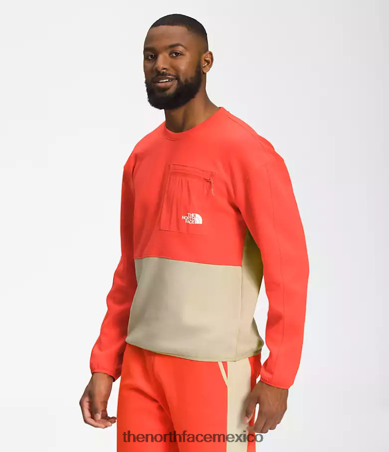 The North Face ropa NFHLJL603 grava/naranja retro hombres equipo técnico tnf