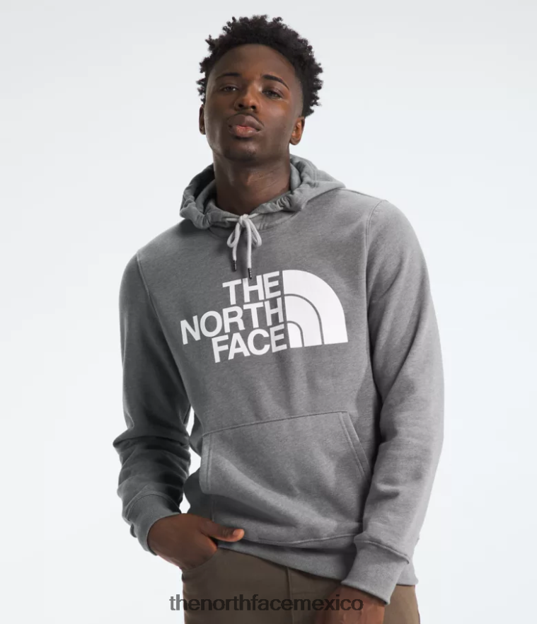 The North Face ropa NFHLJL104 tnf gris medio jaspeado/tnf blanco hombres sudadera con capucha y media cúpula