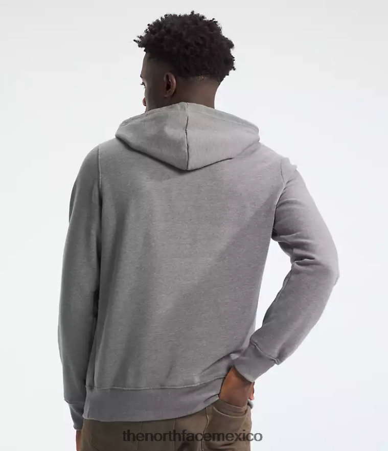 The North Face ropa NFHLJL104 tnf gris medio jaspeado/tnf blanco hombres sudadera con capucha y media cúpula