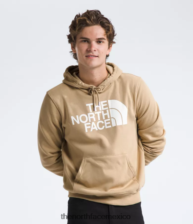 The North Face ropa NFHLJL108 caqui piedra/tnf blanco hombres sudadera con capucha y media cúpula