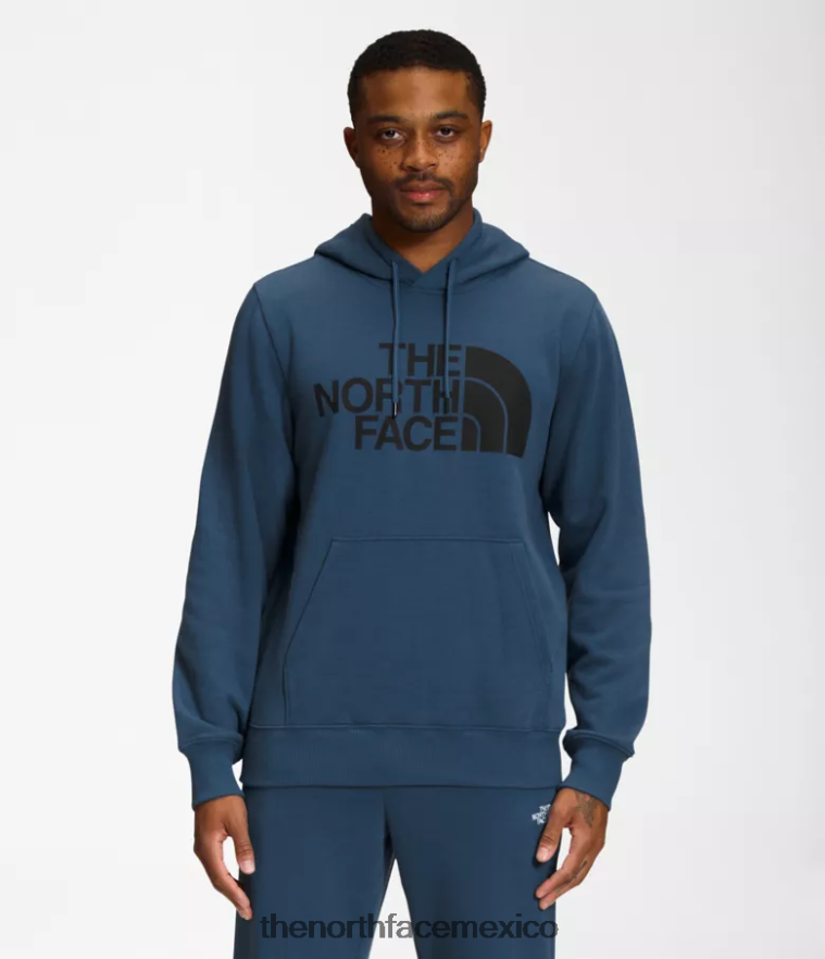 The North Face ropa NFHLJL110 azul sombreado/negro tnf hombres sudadera con capucha y media cúpula