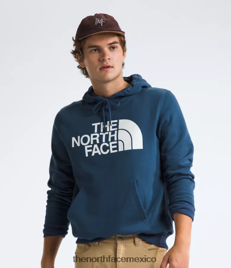 The North Face ropa NFHLJL111 azul sombreado hombres sudadera con capucha y media cúpula