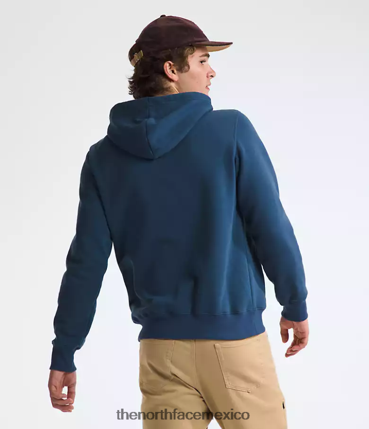 The North Face ropa NFHLJL111 azul sombreado hombres sudadera con capucha y media cúpula