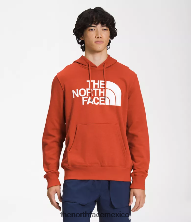 The North Face ropa NFHLJL112 bronce oxidado hombres sudadera con capucha y media cúpula