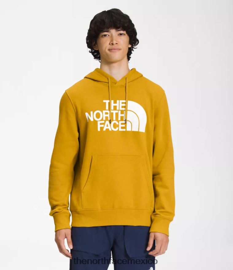 The North Face ropa NFHLJL114 flecha amarilla hombres sudadera con capucha y media cúpula