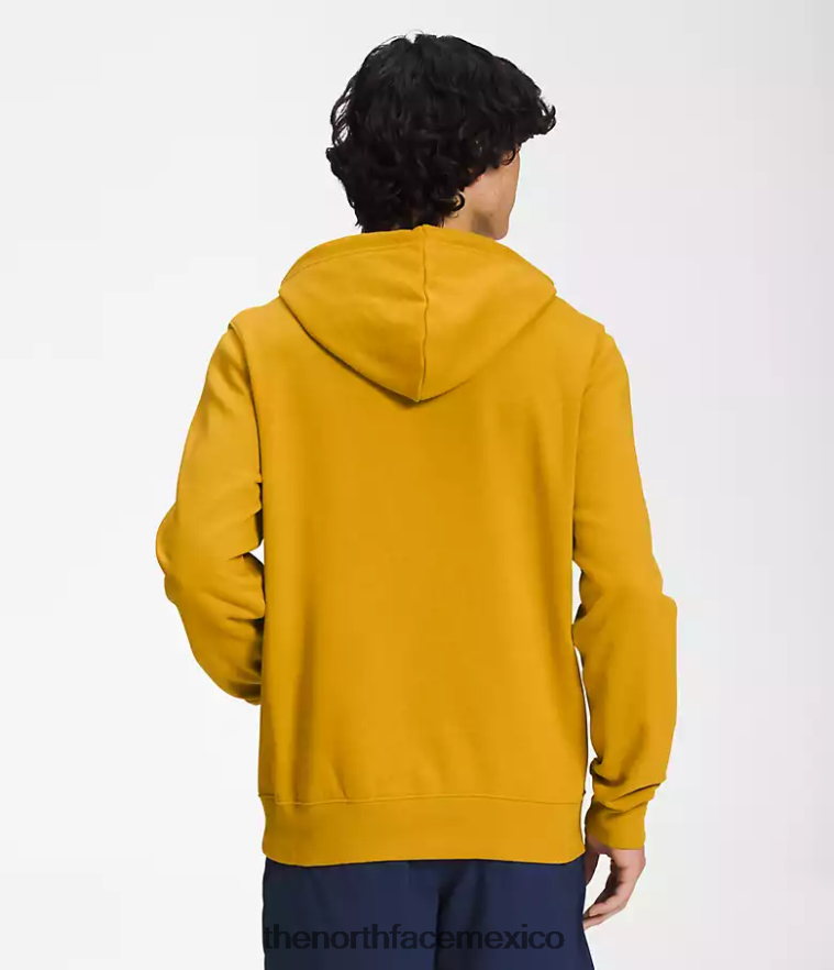 The North Face ropa NFHLJL114 flecha amarilla hombres sudadera con capucha y media cúpula