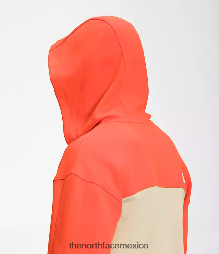 The North Face ropa NFHLJL208 grava/naranja retro hombres tnf tech sudadera con capucha y cremallera completa