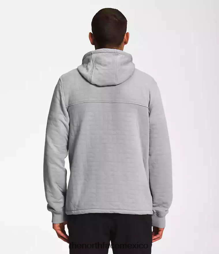 The North Face ropa NFHLJL653 fusionar gris blanco brezo hombres sudadera con capucha y cierre completo, acolchada y con visera larga