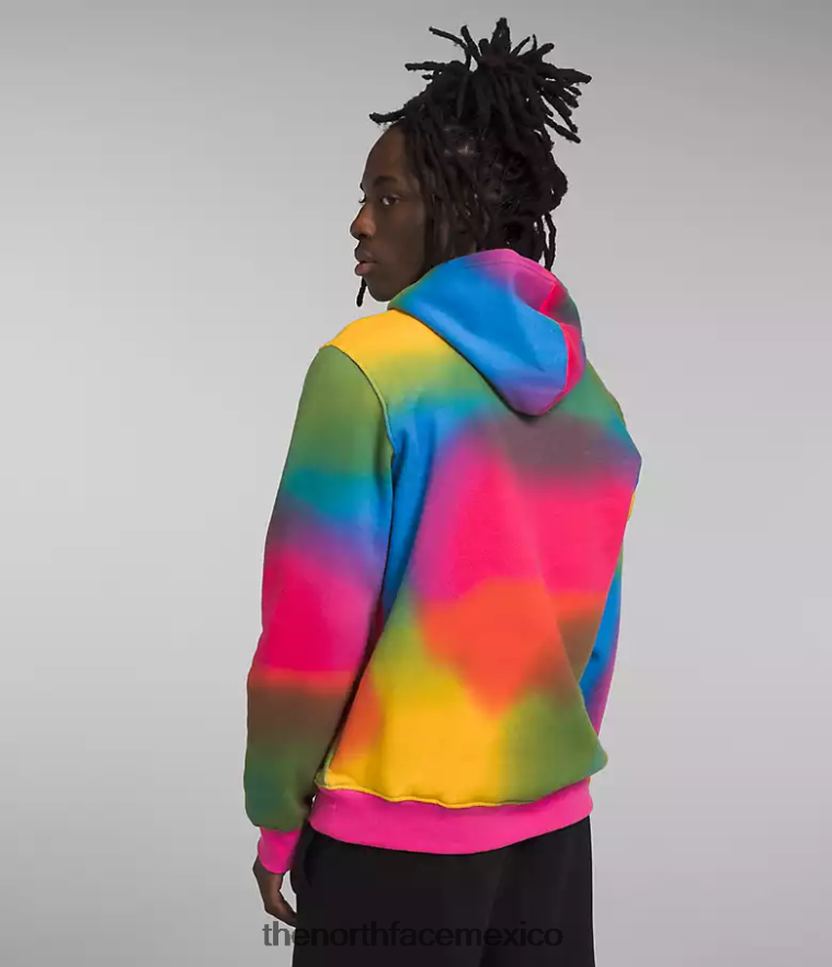 The North Face ropa NFHLJL654 estampado degradado azul supersónico hombres sudadera con capucha y estampado integral
