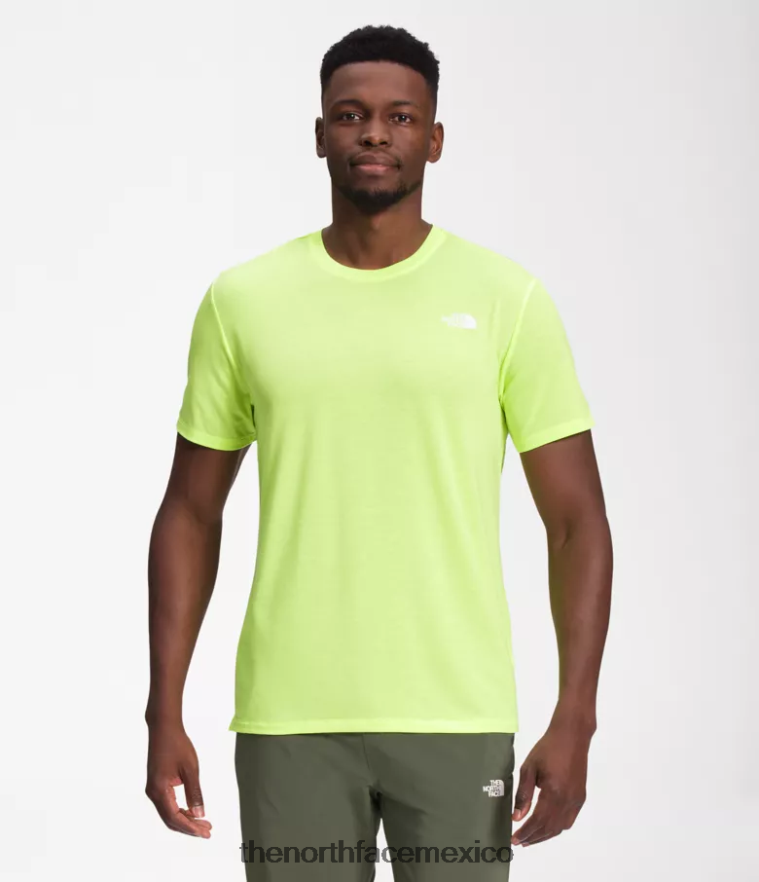 The North Face ropa NFHLJL1258 led amarillo hombres deambular de manga corta