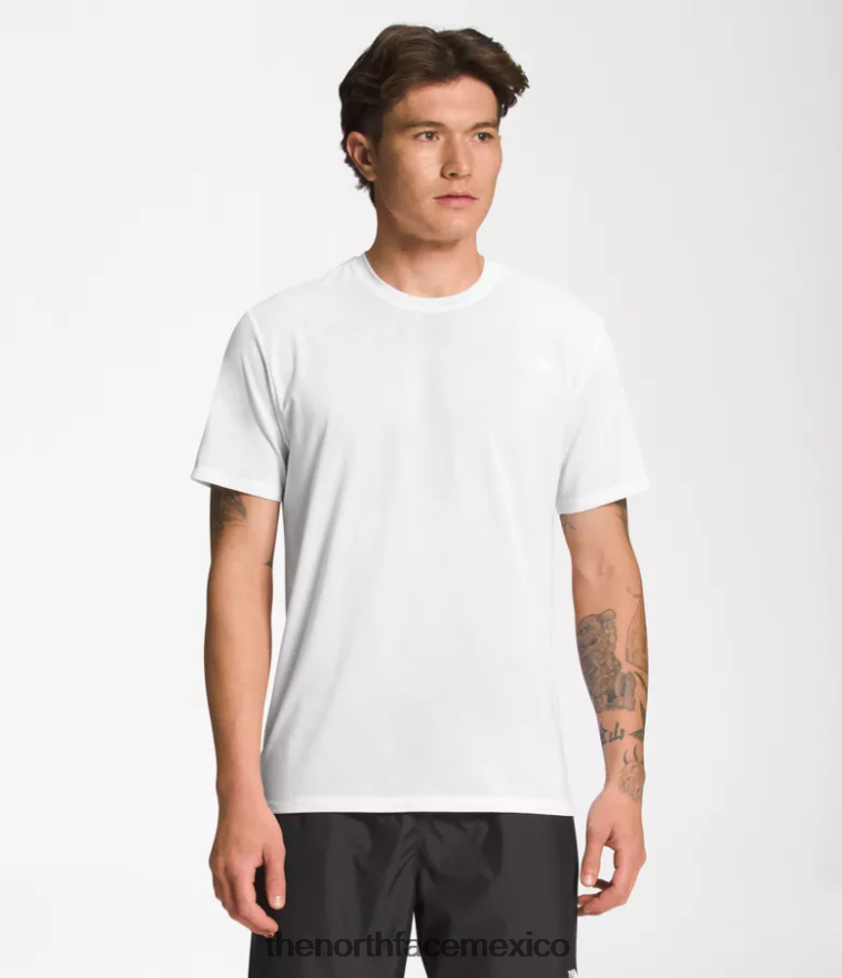 The North Face ropa NFHLJL1259 blanco hombres deambular de manga corta