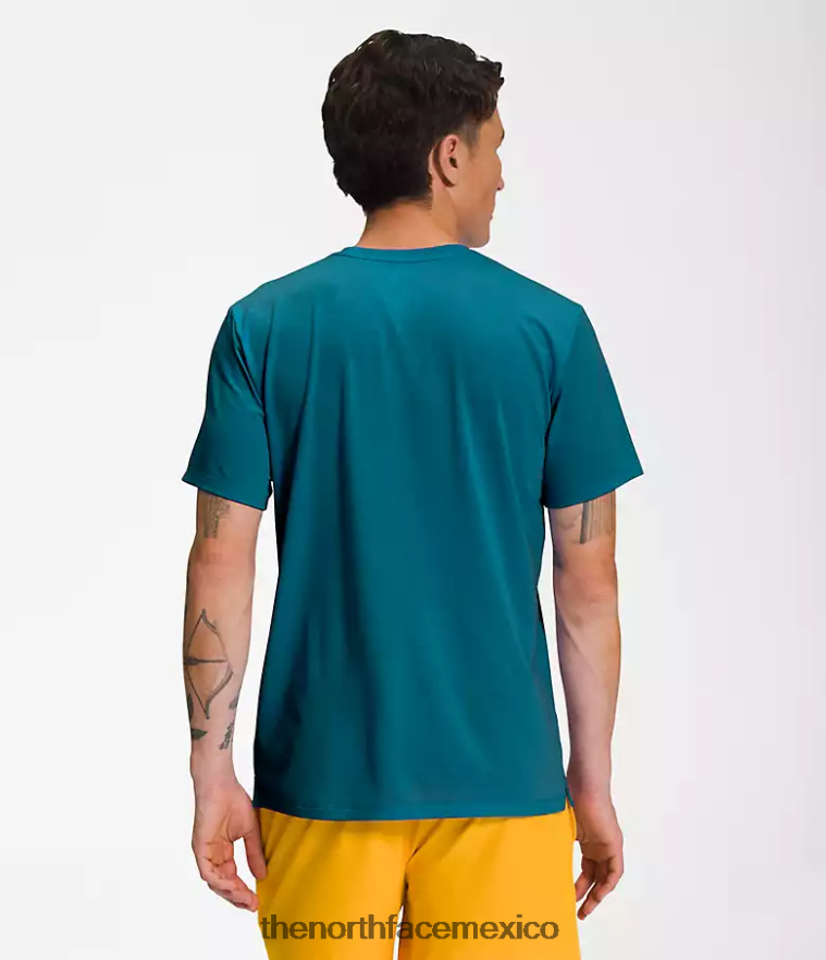 The North Face ropa NFHLJL1260 corales azules hombres deambular de manga corta