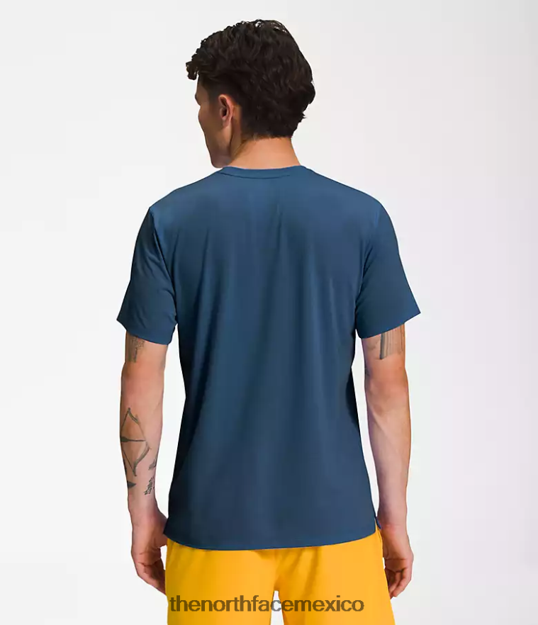 The North Face ropa NFHLJL1262 azul sombreado hombres deambular de manga corta