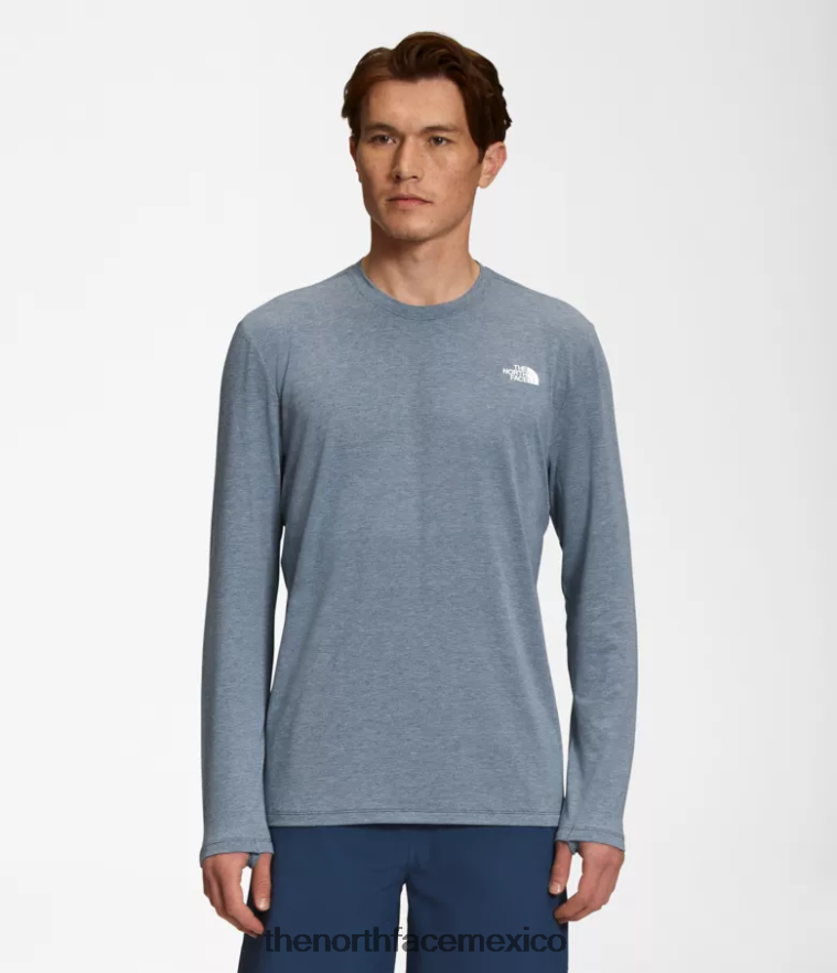 The North Face ropa NFHLJL20 brezo azul sombreado hombres pasear de manga larga