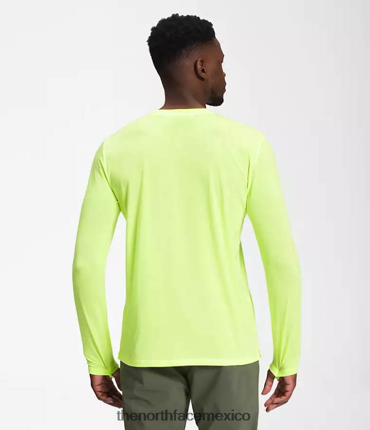 The North Face ropa NFHLJL23 led amarillo hombres pasear de manga larga