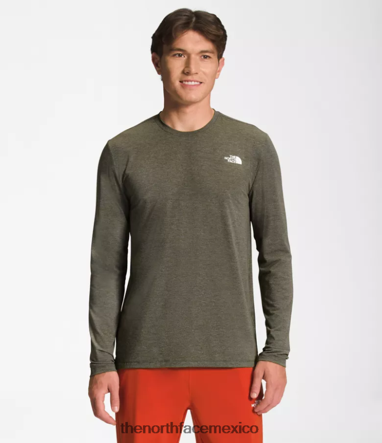 The North Face ropa NFHLJL25 nuevo gris topo verde brezo hombres pasear de manga larga